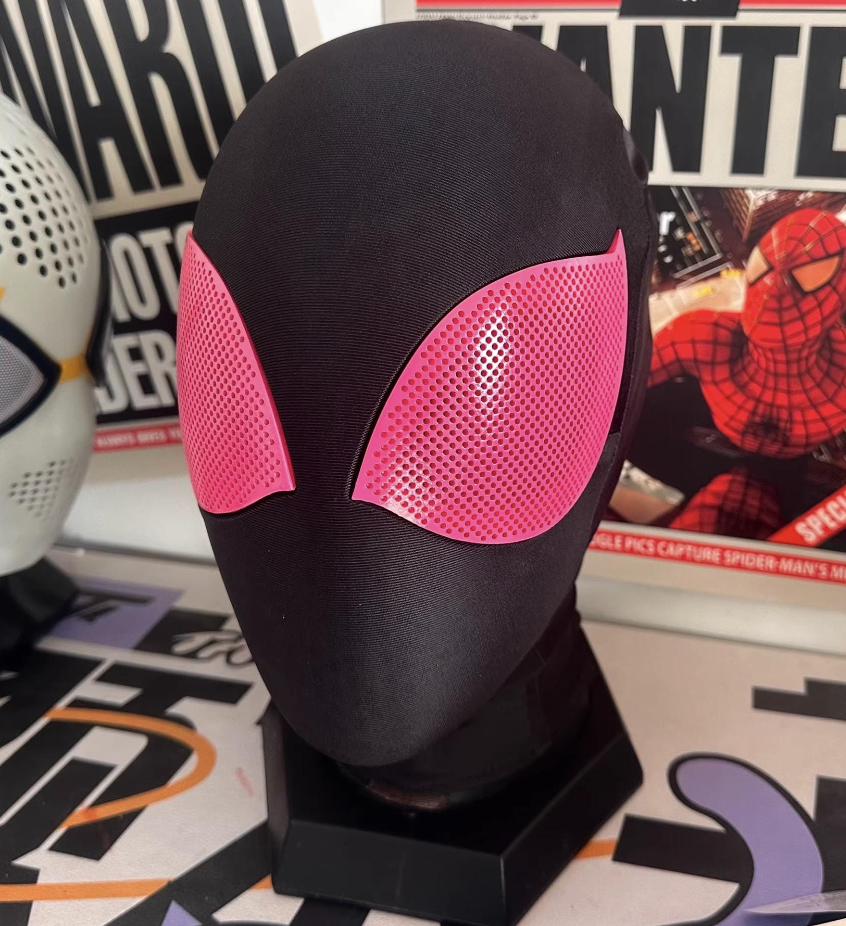 LED 10th Anniversary Edition Spider-Man Miles Morales Mask Miles Morales cosplay Miles Morales costume spiderman miles Mask Handcrafted