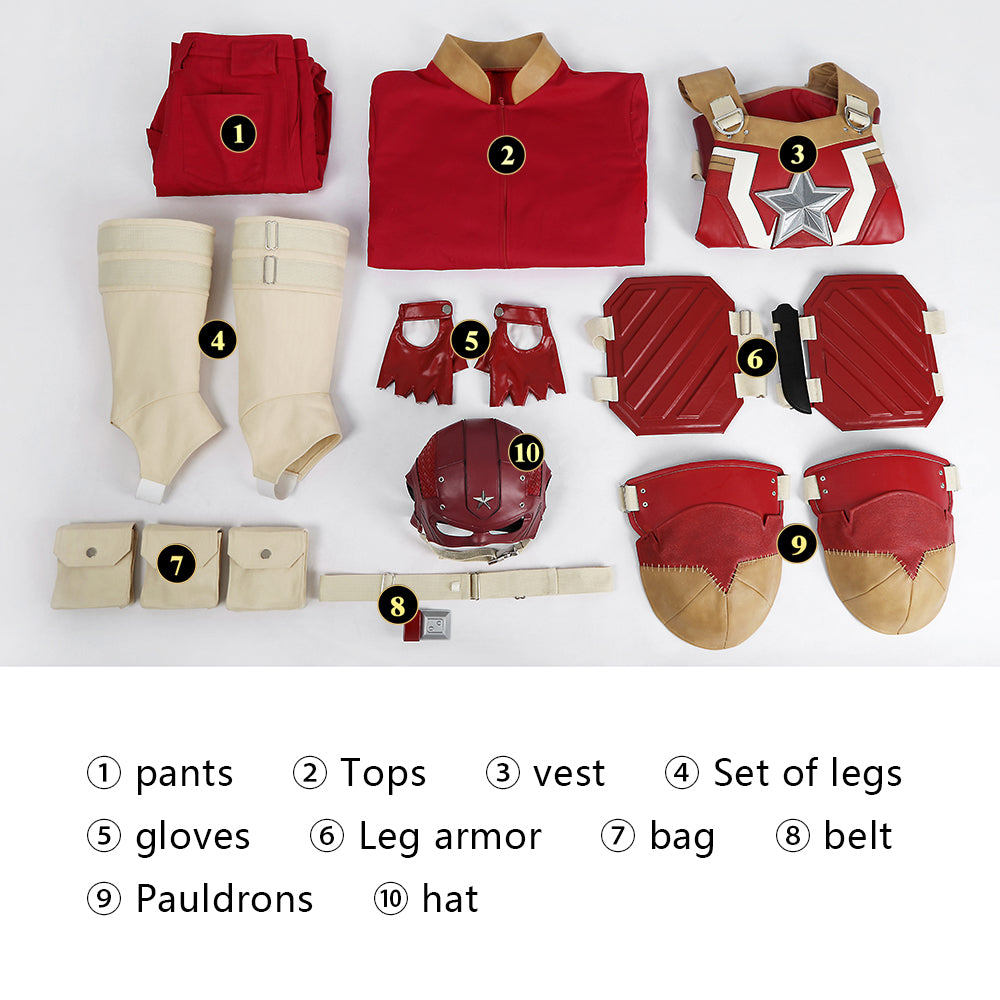 Marvel Avengers Doomsday Thunderbolts Red Guardian Suit Cosplay Costume