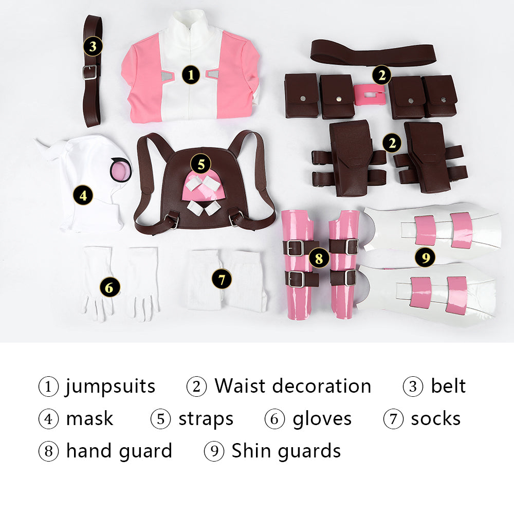 Marvel Superhero Gwenpool Full Set Bodysuit Halloween Party cosplay costume
