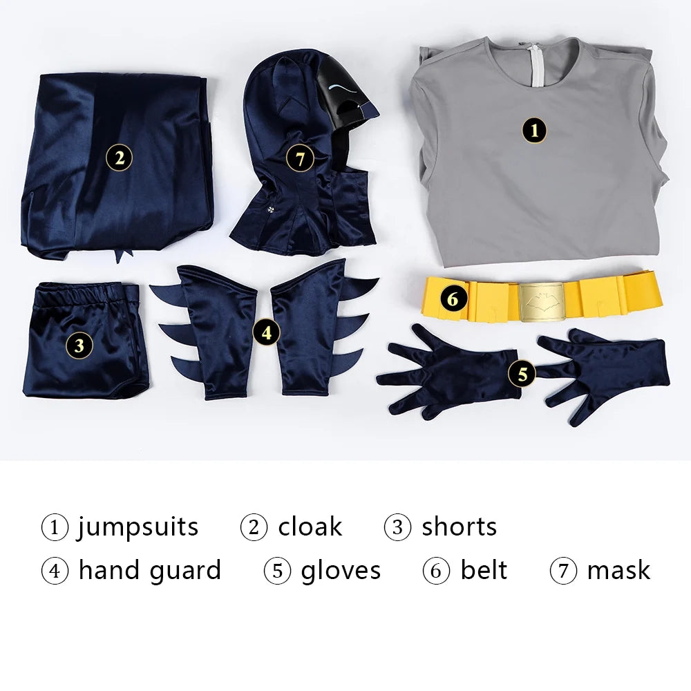Retro Batsuit 1966 Classic Superhero Outfit Cosplay Costume