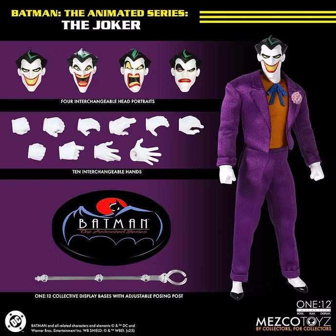 MEZCO TOYZ Batman: The Animated Series - The Joker 1/12 Collectible Figure