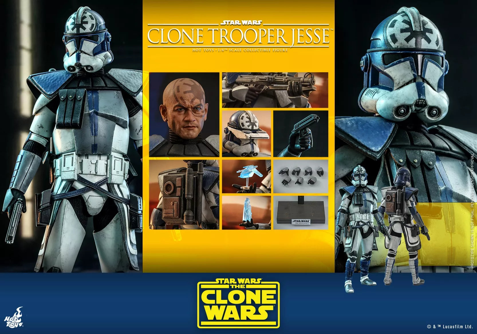 Hot Toys Star Wars-Star Wars The Clone Wars Clone Trooper Jesse TMS064 1/6 Scale Figure