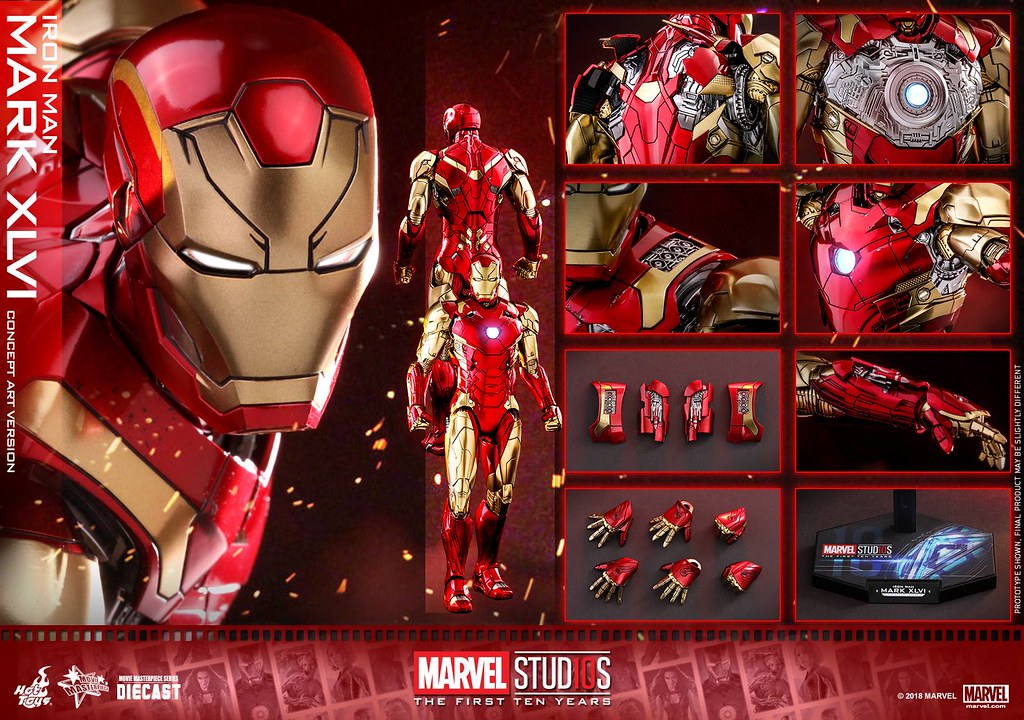 Hot Toys Marvel– Marvel The First Ten Years Ironman Mark46 Concept Art MMS489 1/6 Scale Figure