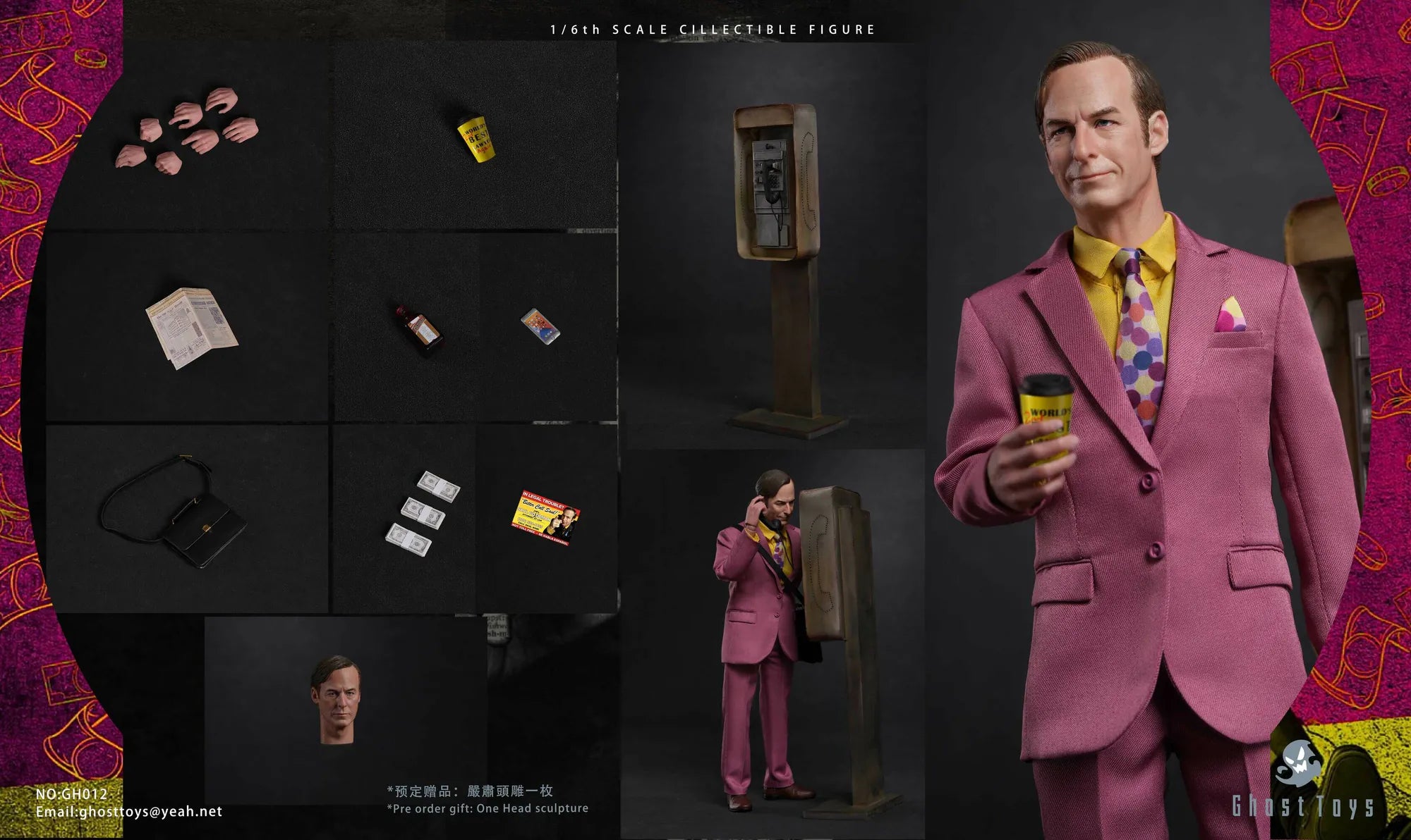 Ghost Toys Seductive Saul lawyer 1/6 Scale Figure GH-012