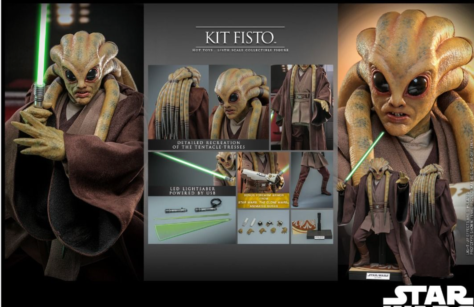 Hot Toys Star Wars Revenge of the Sith Kit Fisto 1/6 Scale Collectible Figure MMS751