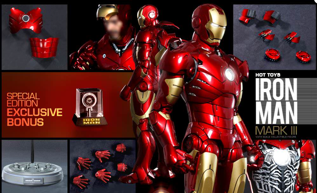 INSTOCK ! Hot Toys Iron Man – Mark III MMS256 1/6 Scale Figure