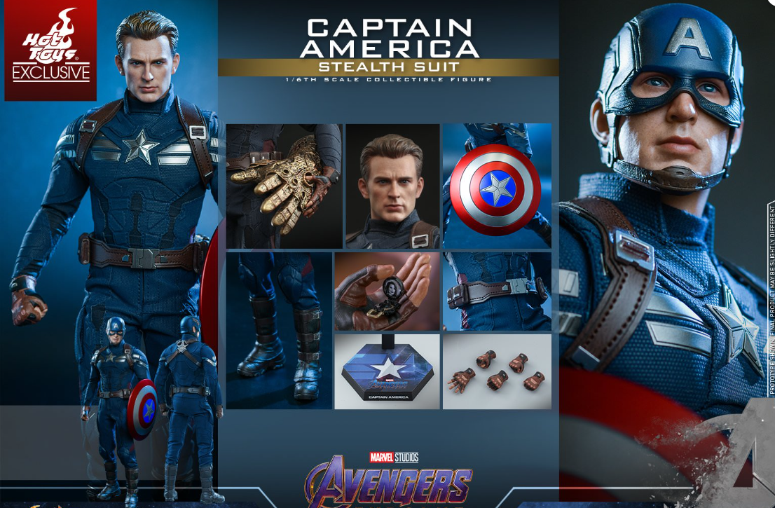 Hot Toys Captain America (Stealth Suit) Hot Toys Avengers : Endgame MMS607 1/6 Scale Figure