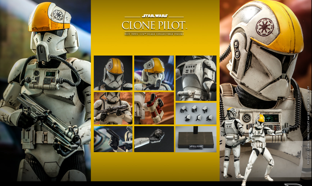 Hot Toys Clone Pilot Hot Toys Star Wars II : Attack of the Clones MMS648 1/6 Scale Figure