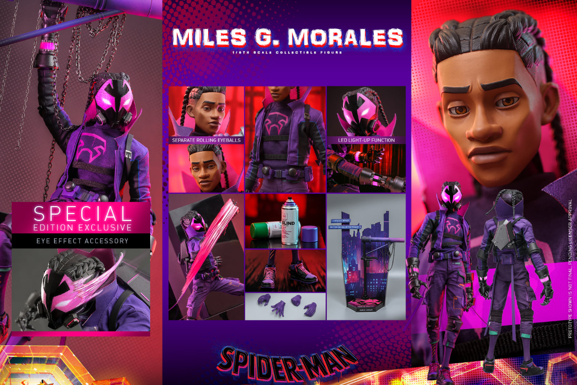 Hot Toys Miles G. Morales Spider-Man: Across the Spider-verse MMS725 /6 Scale Figure
