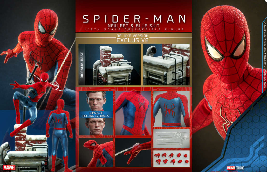 Hot Toys Spider-Man : No Way Home – (New Red & Blue Suit) MMS680 1/6 Scale Figure