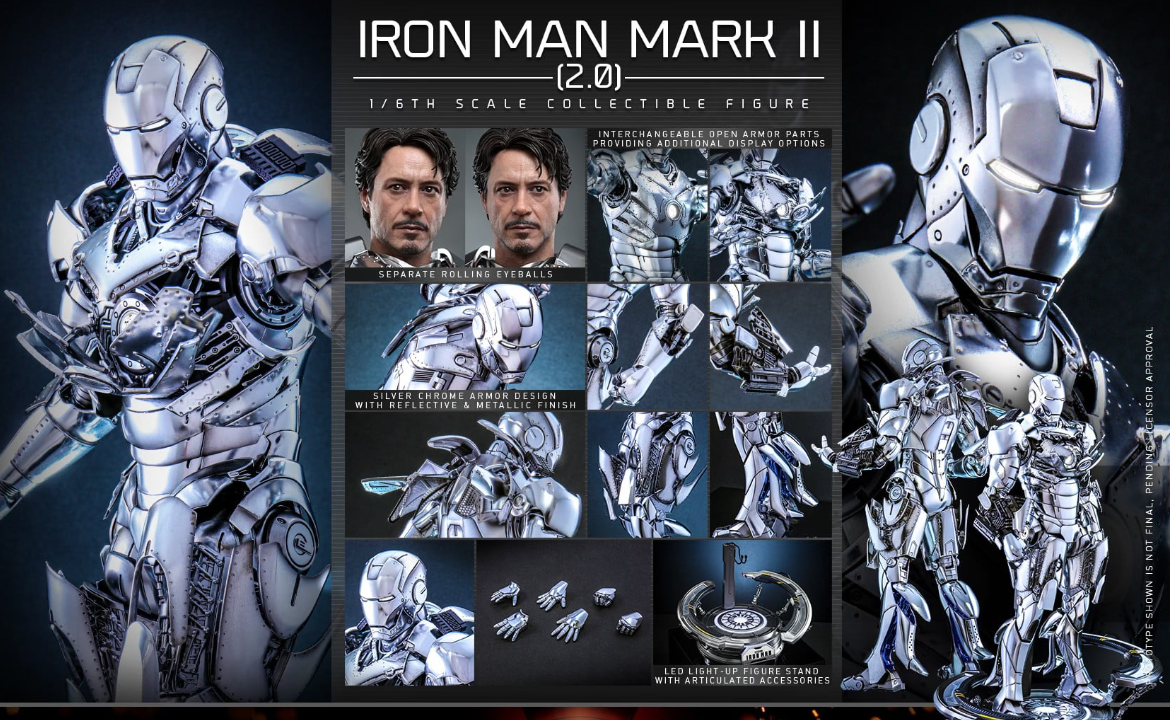 Hot Toys Mark II 2.0 Hot Toys D59 Iron Man MMS733 1/6 Figure
