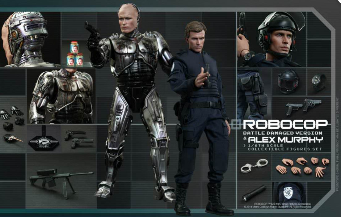 Hot Toys Robocop (BD Version) & Alex Murphy MMS266 1/6 Scale Figure