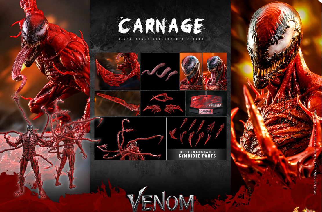 Hot Toys Carnage Venom : Let There Be Carnage MMS620 1/6 Scale Figure