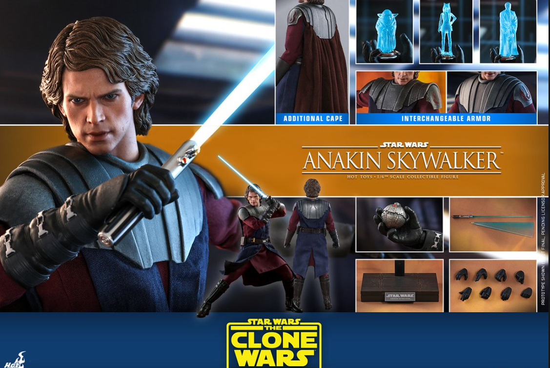 Hot Toys Anakin Skywalker Hot Toys Star Wars The Clone Wars TMS019 1/6 Scale Figure