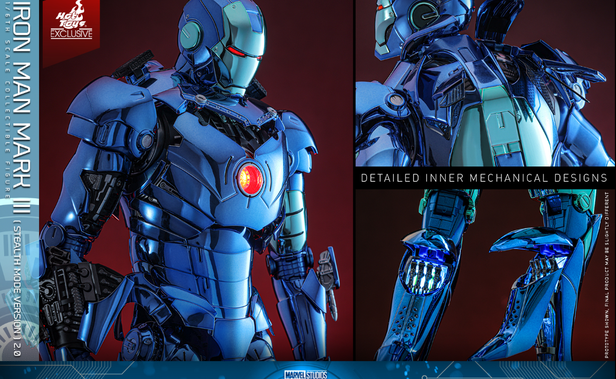 Hot Toys Iron Man Mark III (Stealth Mode Version) 2.0 Hot Toys D71 Iron Man MMS814 1/6 Scale Figure