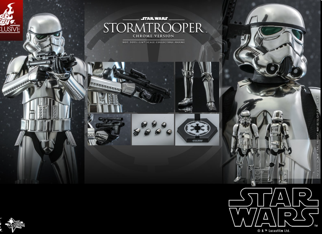 Hot Toys Stormtrooper (Chrome Version) Hot Toys Star Wars MMS615 1/6 Scale Figure