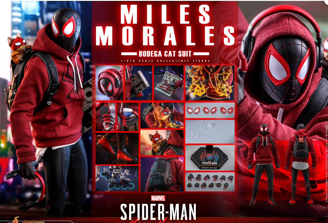 Hot Toys Miles Morales Bodega Cat Suit Hot Toys Marvel’s Spider-Man VGM50 1/6 Scale Figure