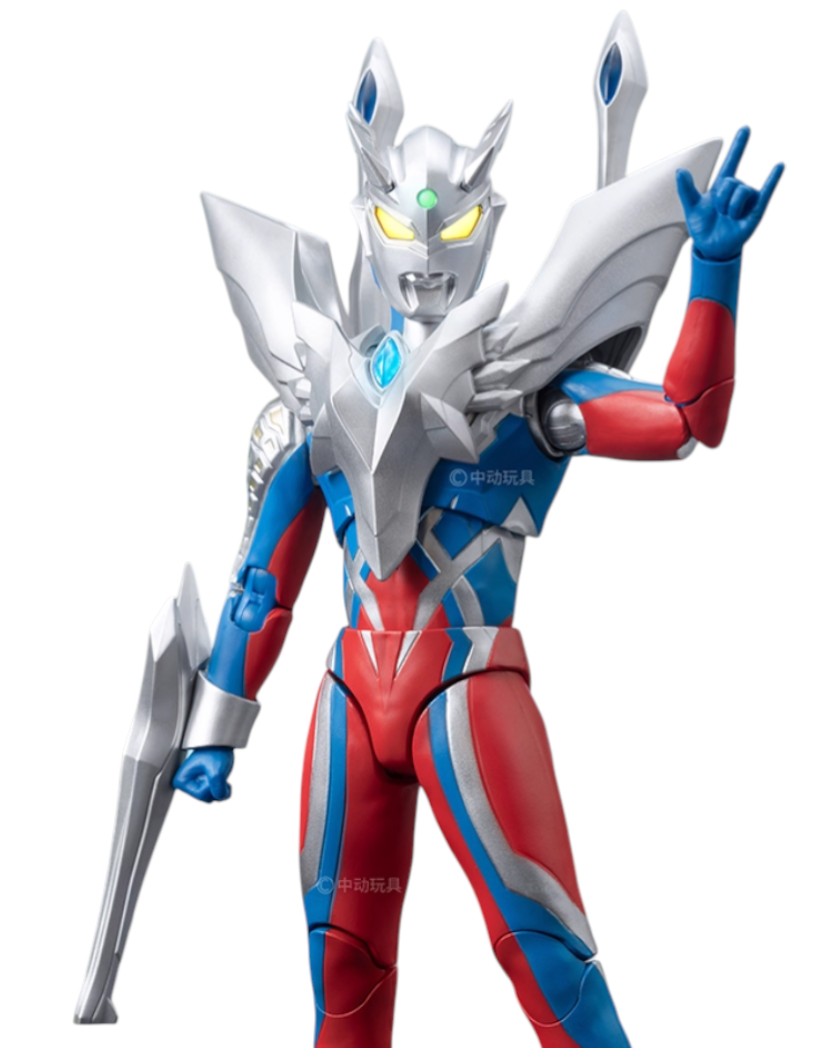 ZD Toys Ultraman Zero Ultimate Version Poseable Figure with LED Light-Up Features 1/10 Scale Figure