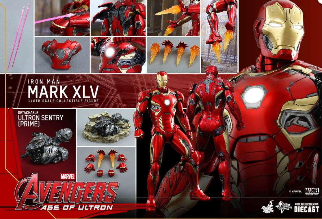 Hot Toys Iron Man Mark XLV Hot Toys D11 Avengers : Age of Ultron MMS300 1/6 Scale Figure