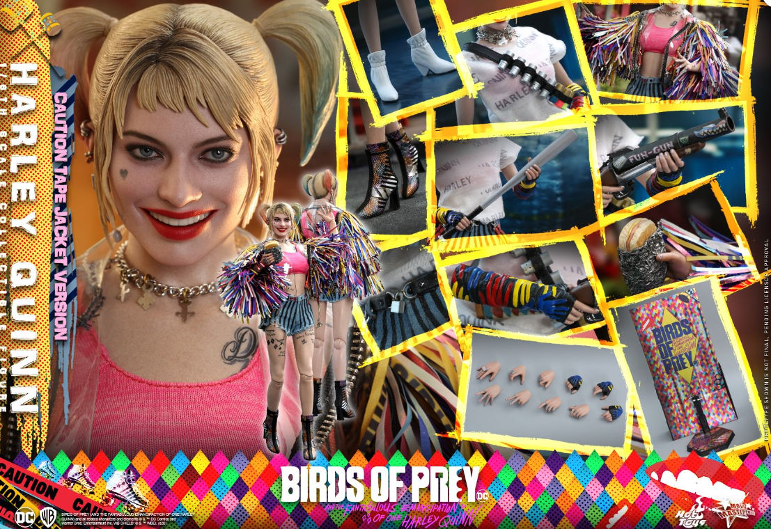 Hot Toys Harley Quinn (Caution Tape Jacket) Hot Toys Birds of Prey MMS566 1/6 Scale Figure