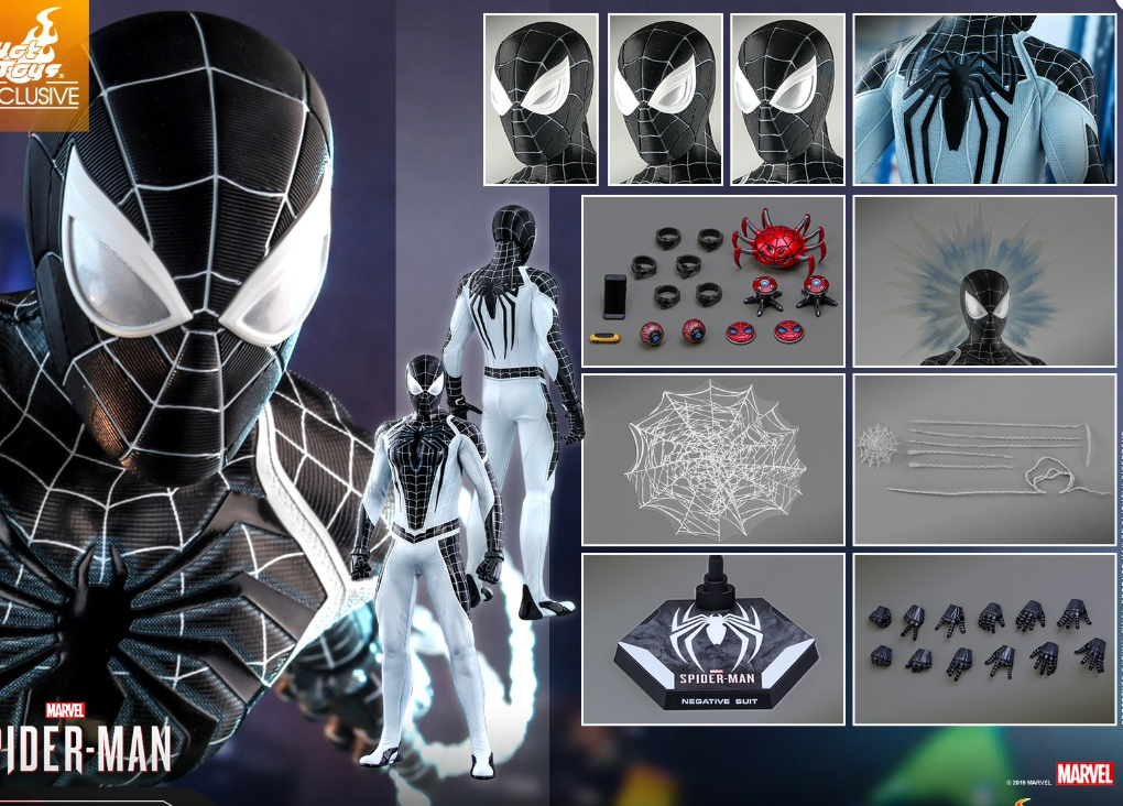 Hot Toys Spider-Man (Negative Suit) Hot Toys Marvel’s Spider-Man VGM36 1/6 Scale Figure