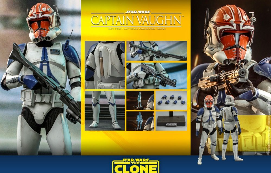 Hot Toys Captain Vaughn Hot Toys Star Wars The Clone Wars TMS065 1/6 Scale Figure