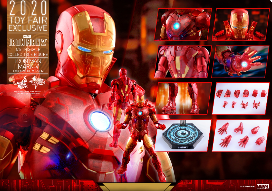 Hot Toys Mark IV Holographic Version Hot Toys Iron Man 2 MMS568 1/6 Scale Figure