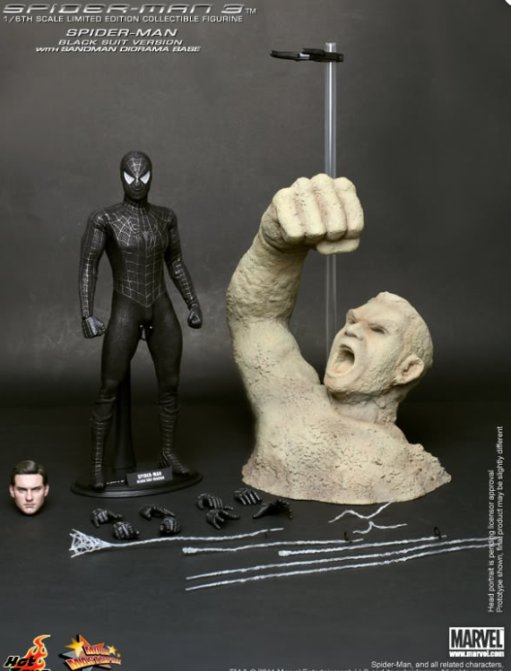 Hot Toys Spider Man Black Suit Version Hot Toys Spider-Man 3 MMS165 1/6 Scale Figure