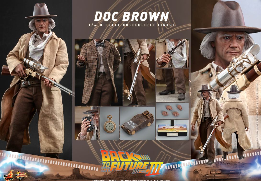 Hot Toys Doc Brown Hot Toys Back To The Future 3 MMS617 1/6 Scale Figure