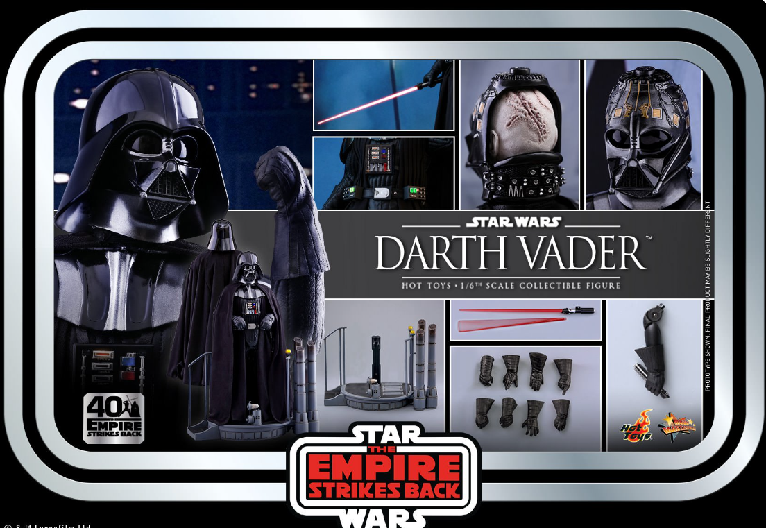 Hot Toys Darth Vader (40th Anniv) Hot Toys Star Wars V : TESB MMS572 1/6 Scale Figure