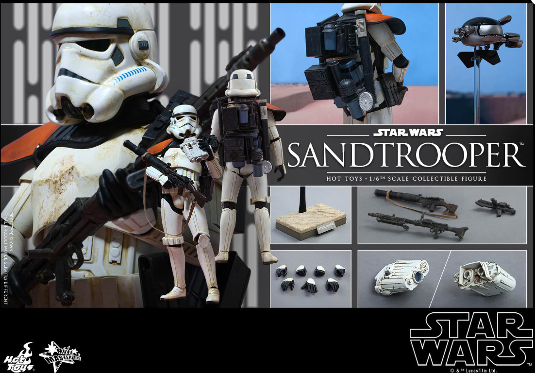 Hot Toys Sandtrooper Hot Toys Star Wars IV MMS295 1/6 Scale Figure