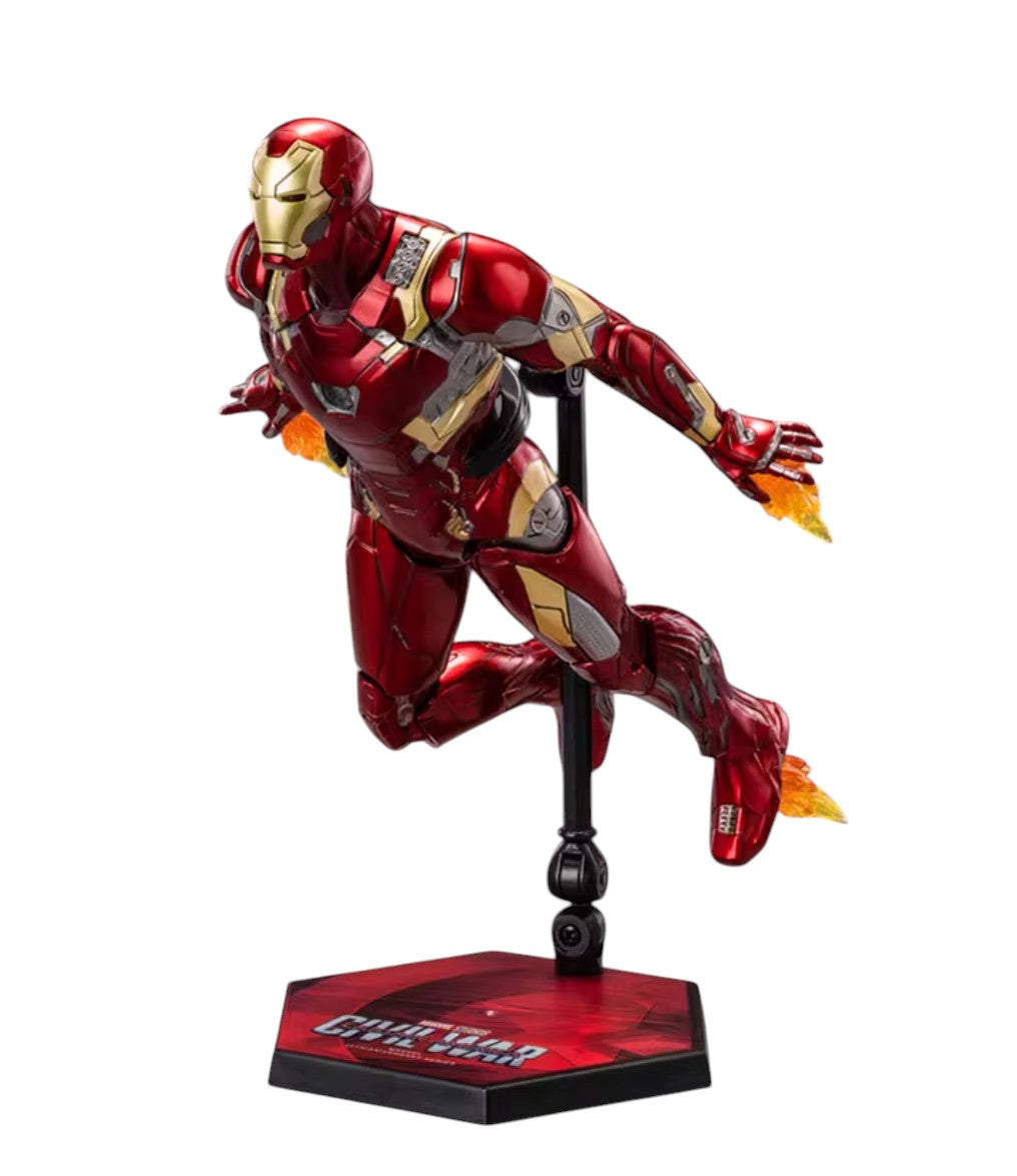ZD Toys Iron Man MK46 Figure Civil War Armor 1/10 Scale Figure