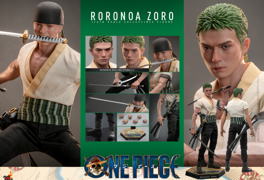 Hot Toys Roronoa Zoro Hot Toys One Piece TMS110 1/6 Scale Figure