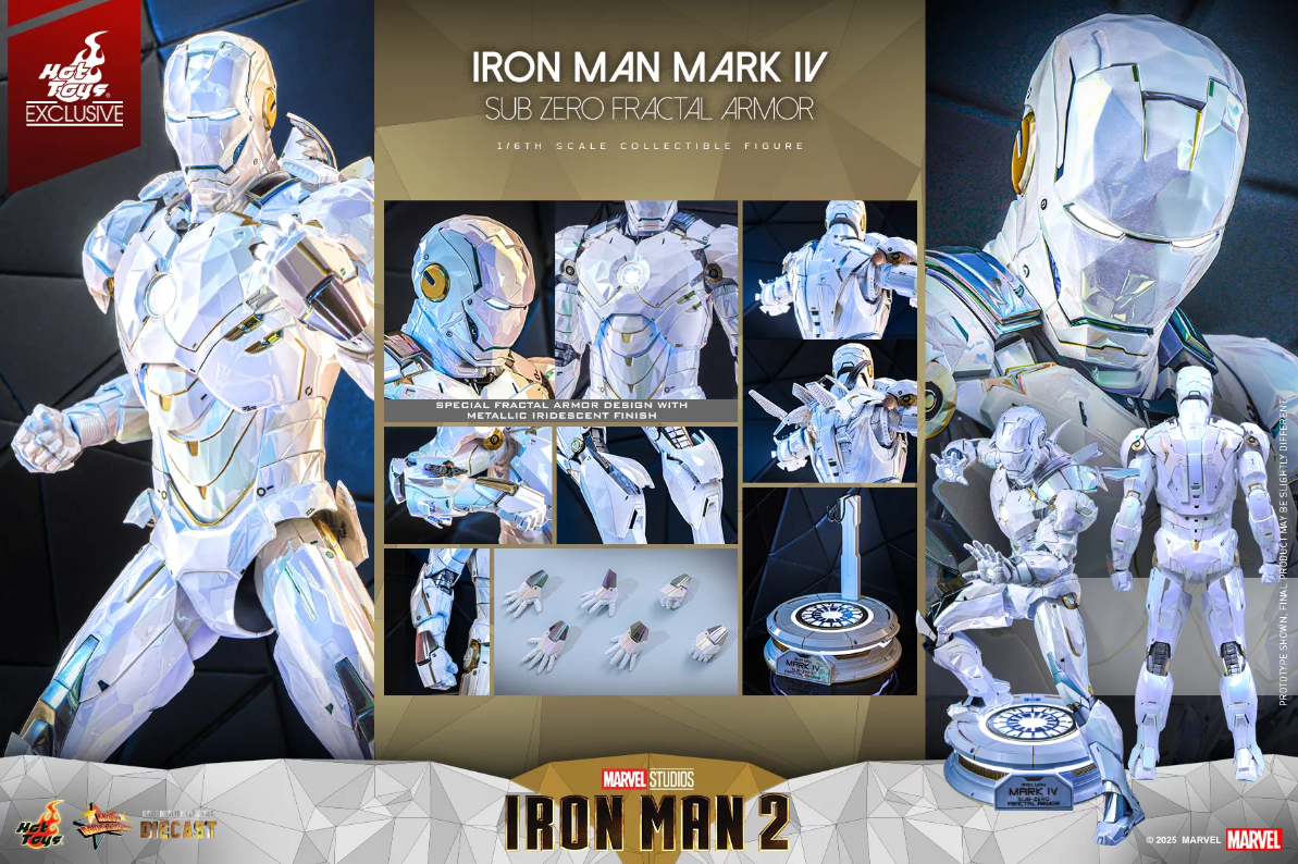 Hot Toys  Iron Man Mark IV (Sub-Zero Fractal Armor) Hot Toys D76 Iron Man 2 MMS830 1/6 Scale Figure