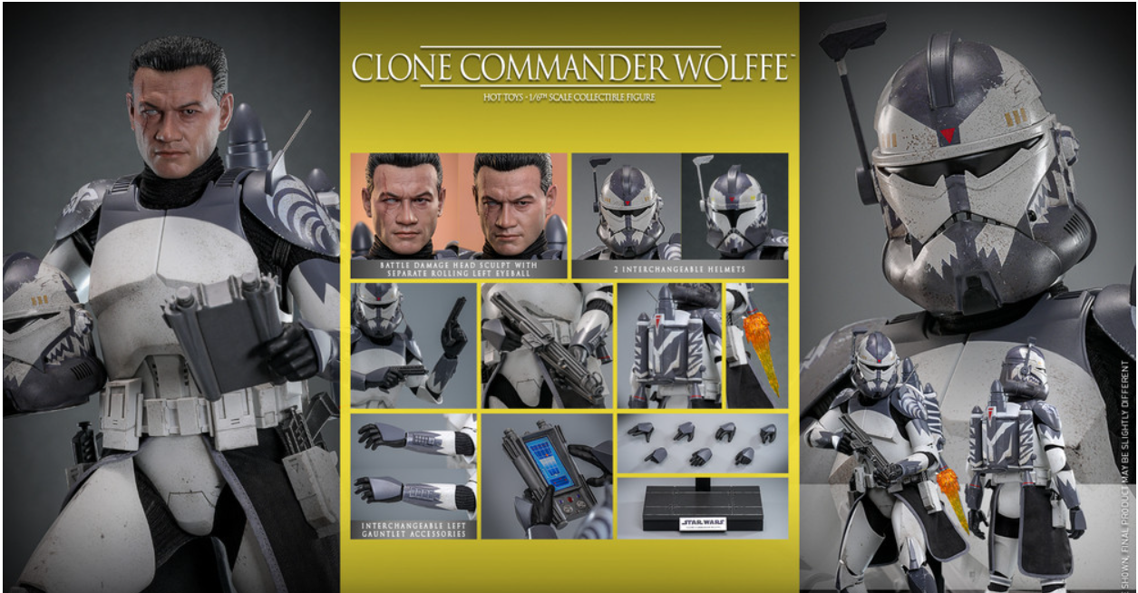 Hot Toys Clone Commander Wolffe Hot Toys Star Wars: The Clone Wars TMS141 1/6 Scale Figure