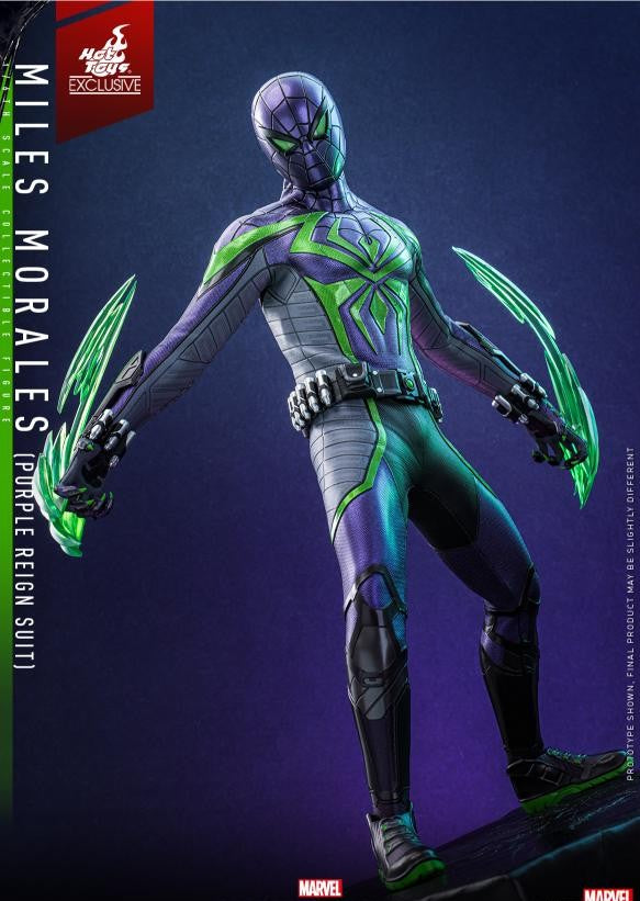Hot Toys Marvel-Spider-Man 2:Miles Morales (Purple Reign Suit) vgm68 1/6 Scale Figure