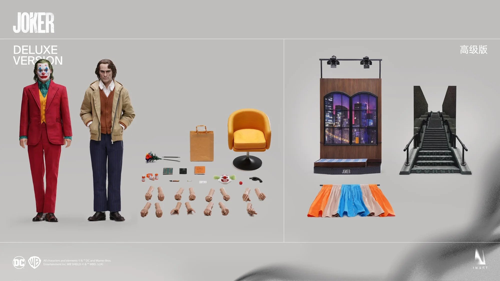 INART JOKER 2019 Joaquin Phoenix 1/6 Scale Collectible Figure Deluxe Version A008D1