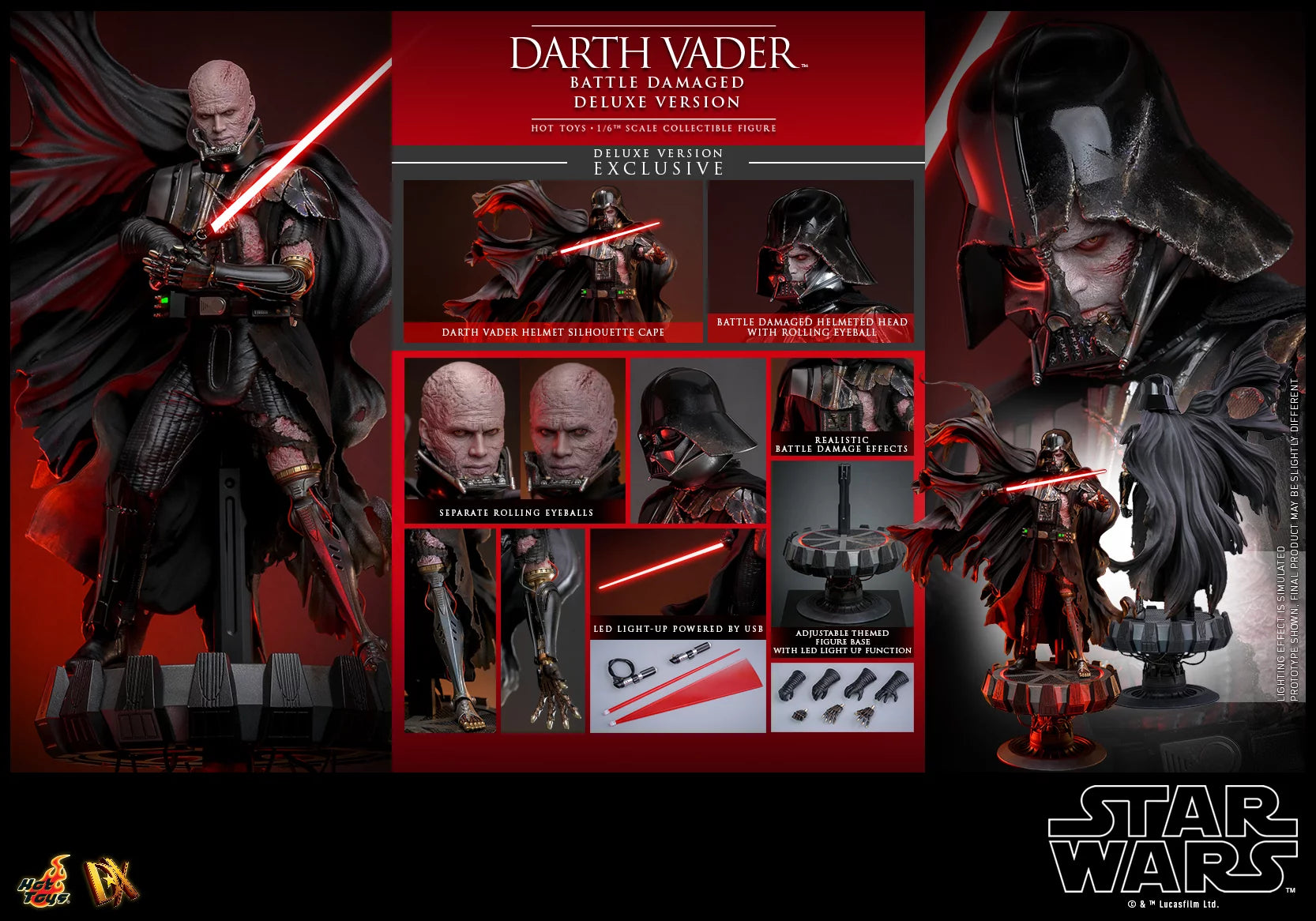 Hot Toys Darth Vader (Battle Damaged) Hot Toys Star Wars DX45 1/6 Scale Figure