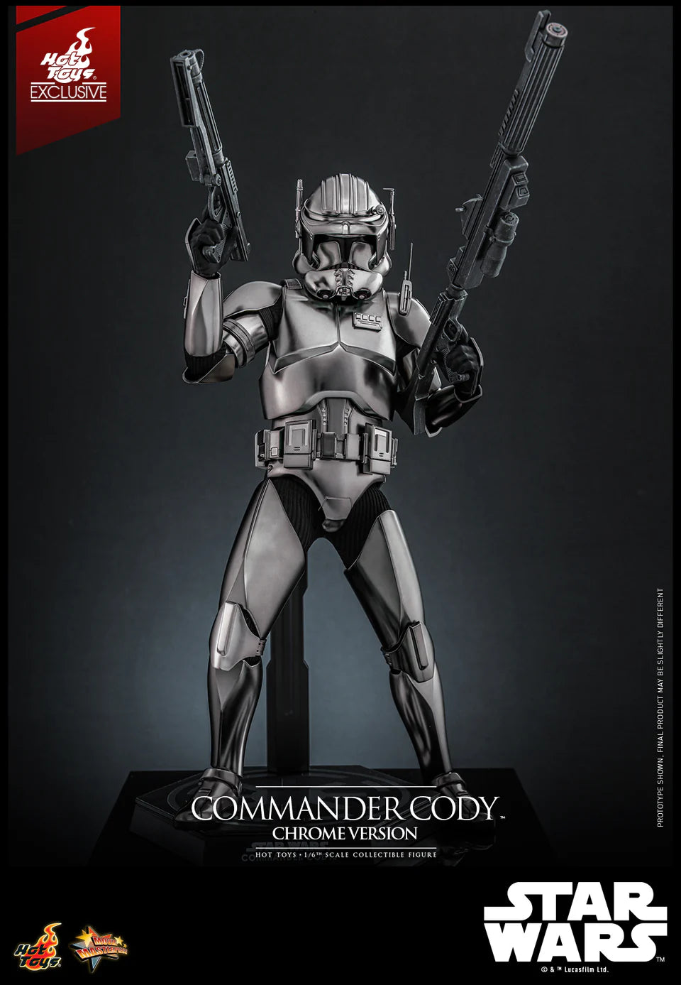 Hot Toys Star Wars-Star Wars III ROTS Commander Cody (Chrome Version ...