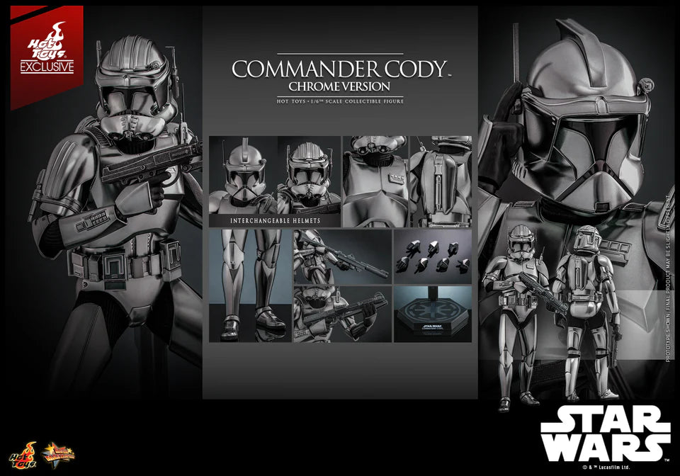 Hot Toys Star Wars-Star Wars III ROTS Commander Cody (Chrome Version ...