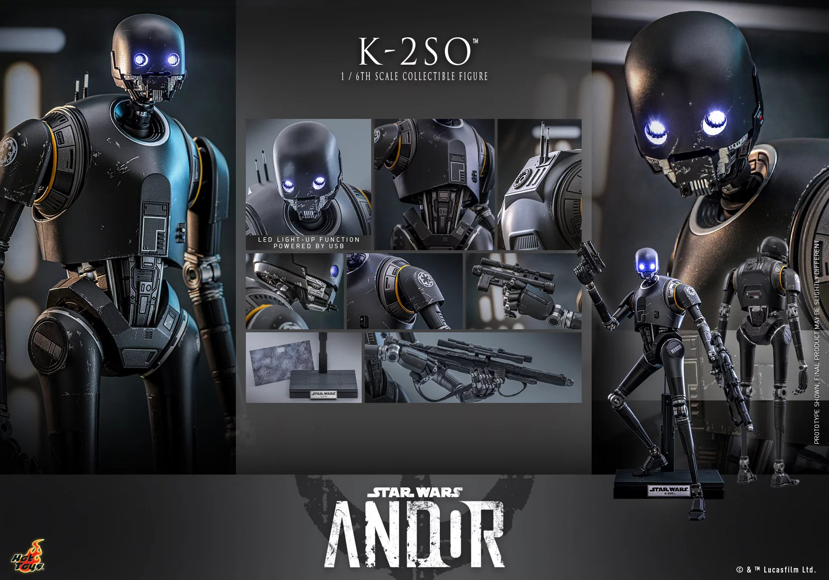 Hot Toys K-2SO Hot Toys Star Wars:Andor TMS156 1/6 Scale Collectible Figure