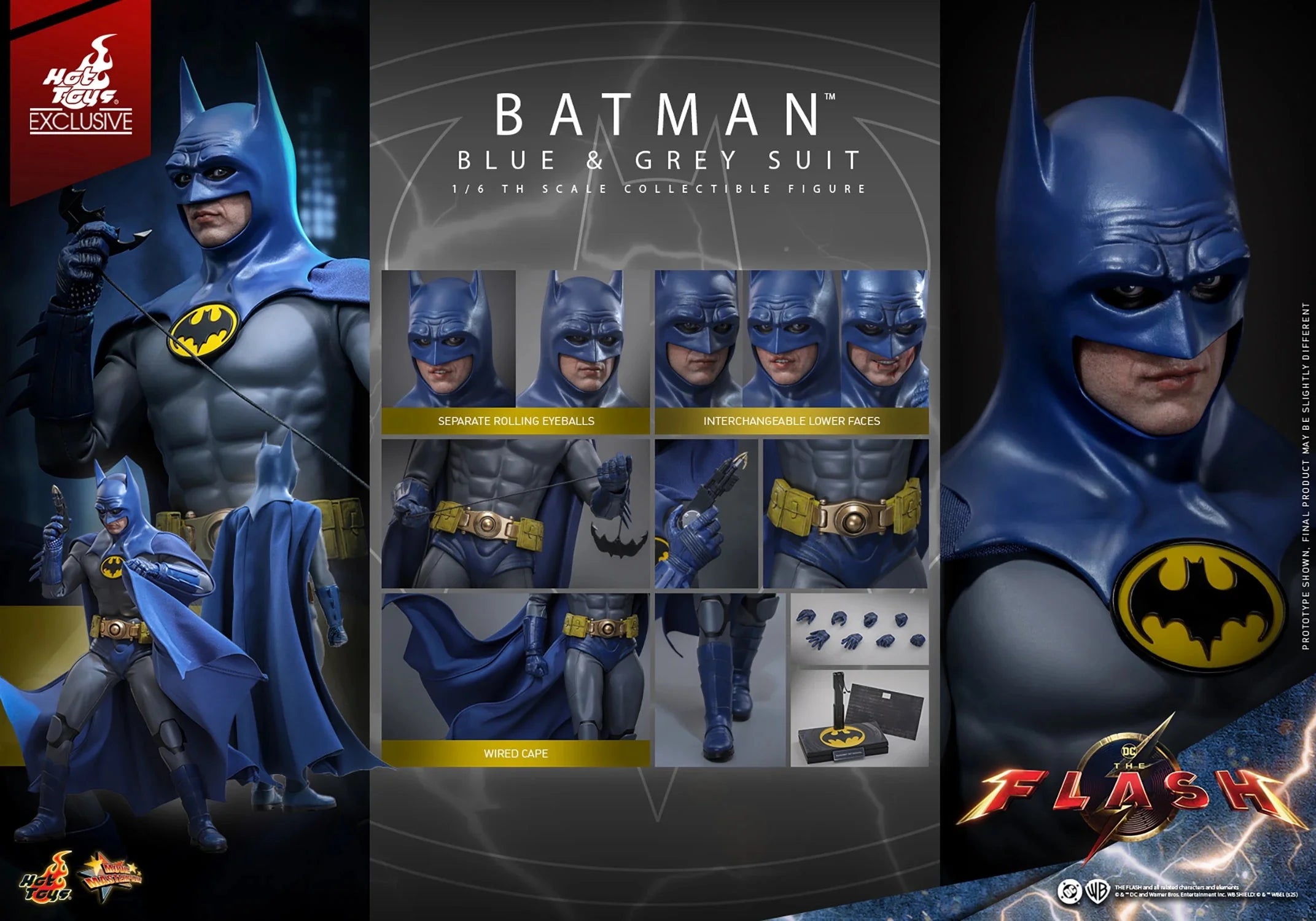 Hot Toys The Flash Batman (Blue & Grey Suit) Hot Toys The Flash MMS834 1/6 scale Figure