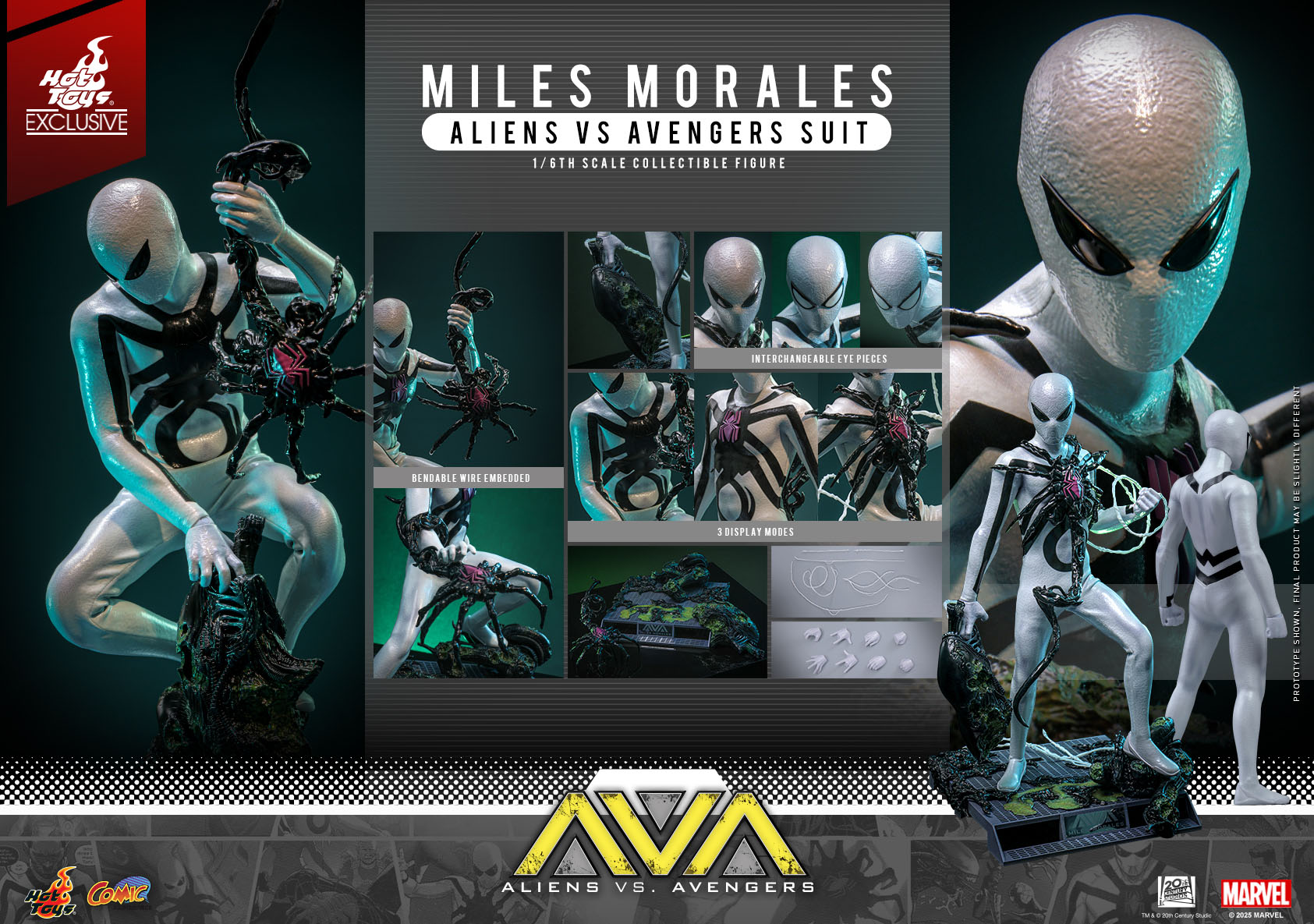 Hot Toys Miles Morales (Aliens Vs. Avengers Suit) Hot Toys Aliens Vs. Avengers CMS027 1/6 Scale Figure