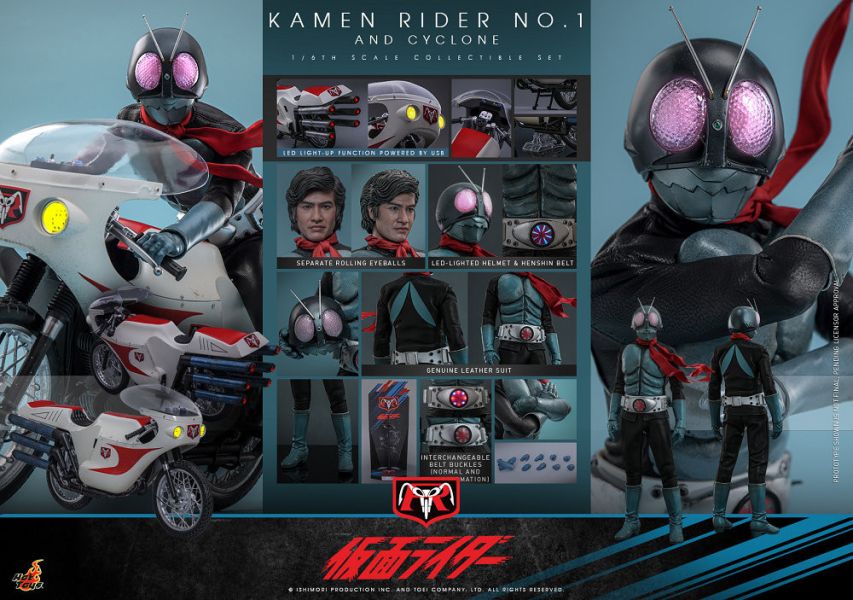 Hot Toys Kamen Rider No. 1 and Cyclone Set Hot Toys Kamen Rider TMS148 1/6th Scale Figure