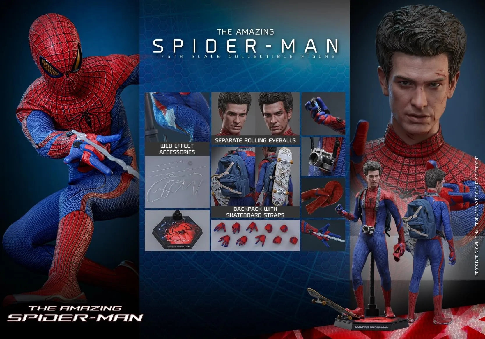 Hot Toys The Amazing Spider-Man Hot Toys The Amazing Spider-Man MMS772 1/6 Scale Figure