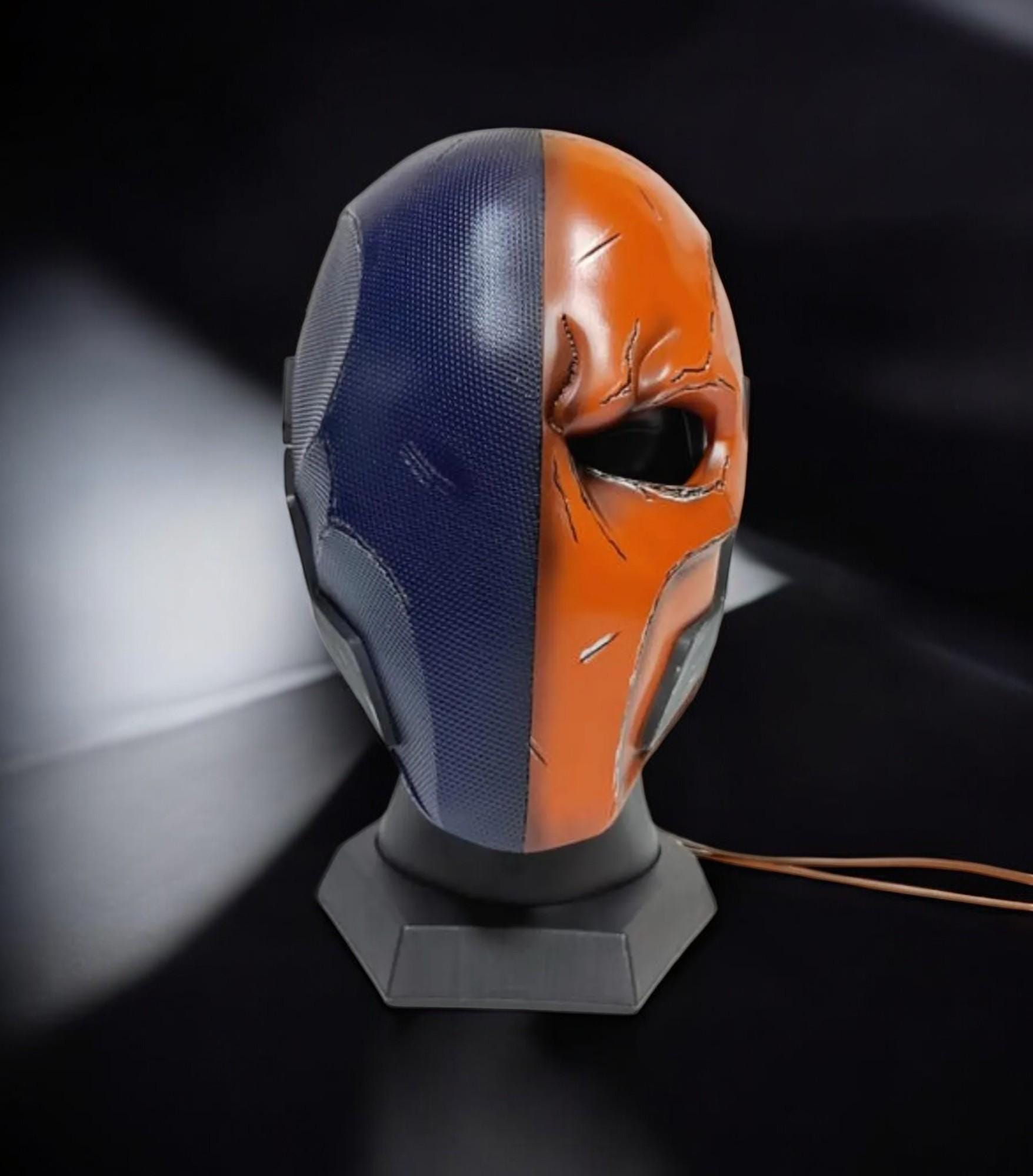 Deathstroke Mask Deathstroke Helmet Deathstroke Cosplay Costume，Customized Handmade Gift，Halloween，Wearable Movie Comic Prop Replica