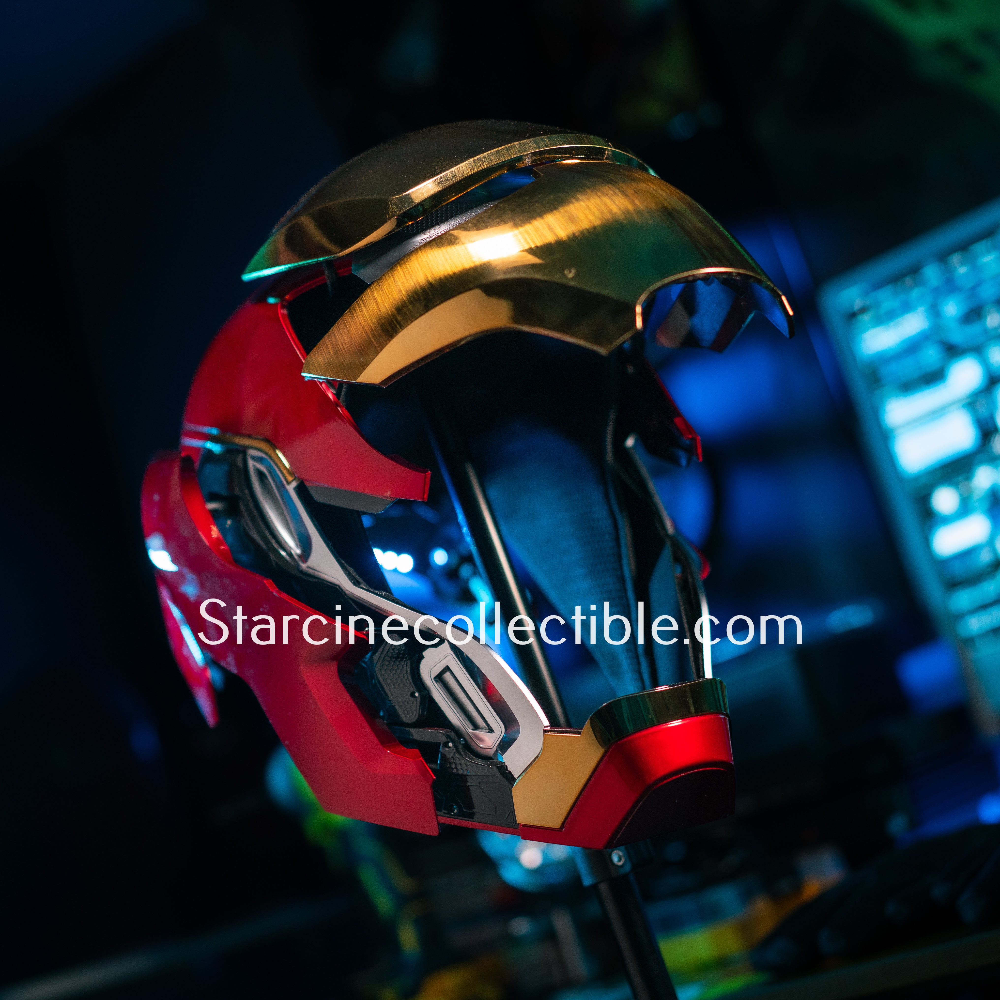 buy ironman motorcycle helmet Iron Man Mark 50 Helmet Life Size Wearable Replica – StarCine Collectible