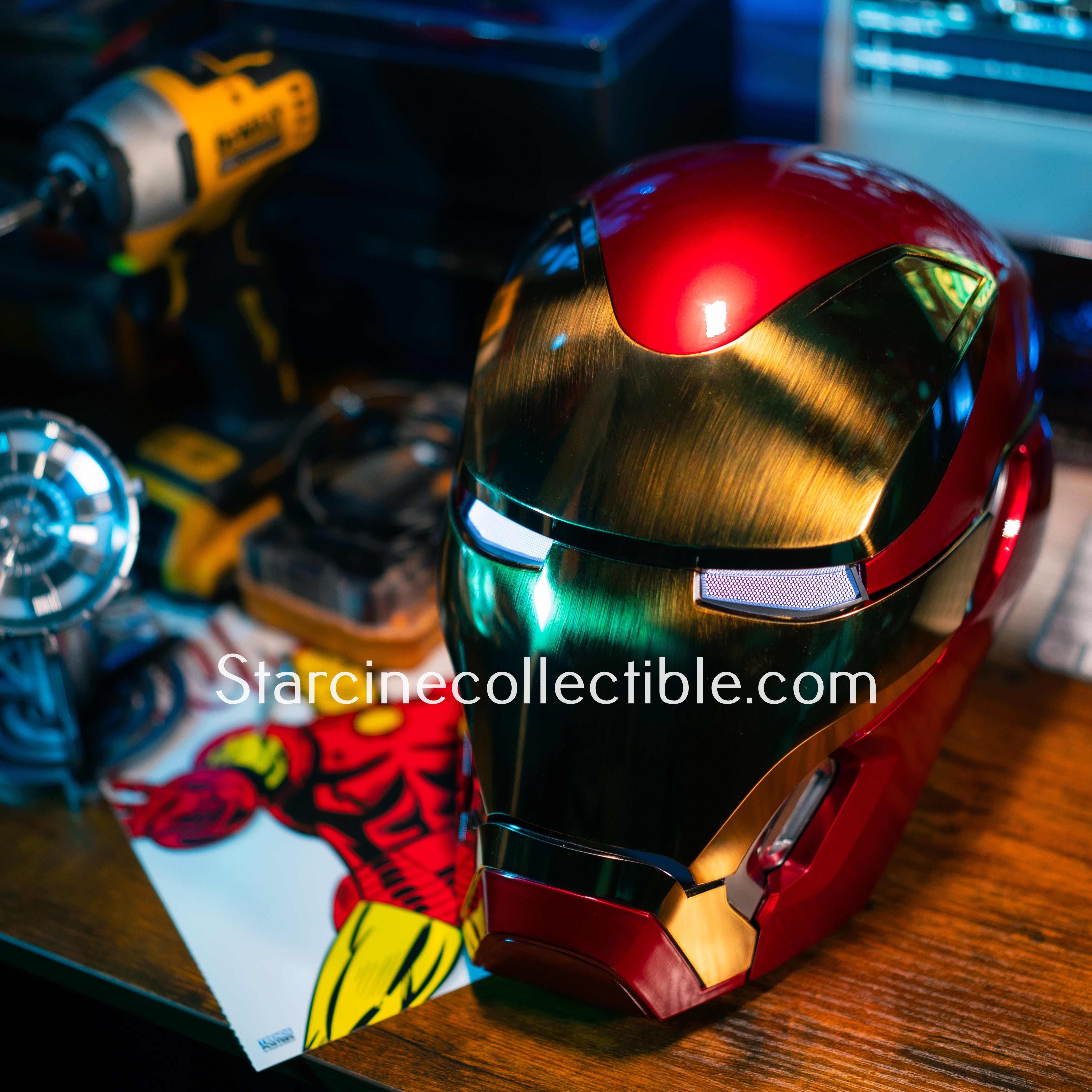 cattoys iron man helmet mark 85 Iron Man Mark 50 Helmet Life Size Wearable Replica – StarCine Collectible