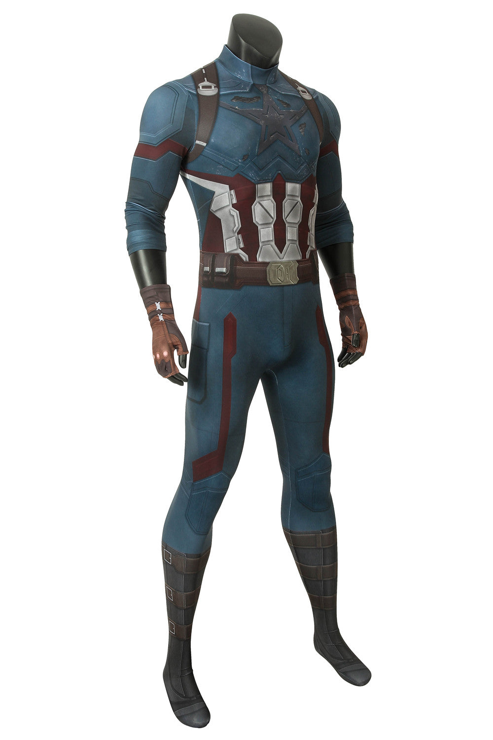 Captain America Infinity War Steve Rogers Cosplay Costume - Printed Bodysuit