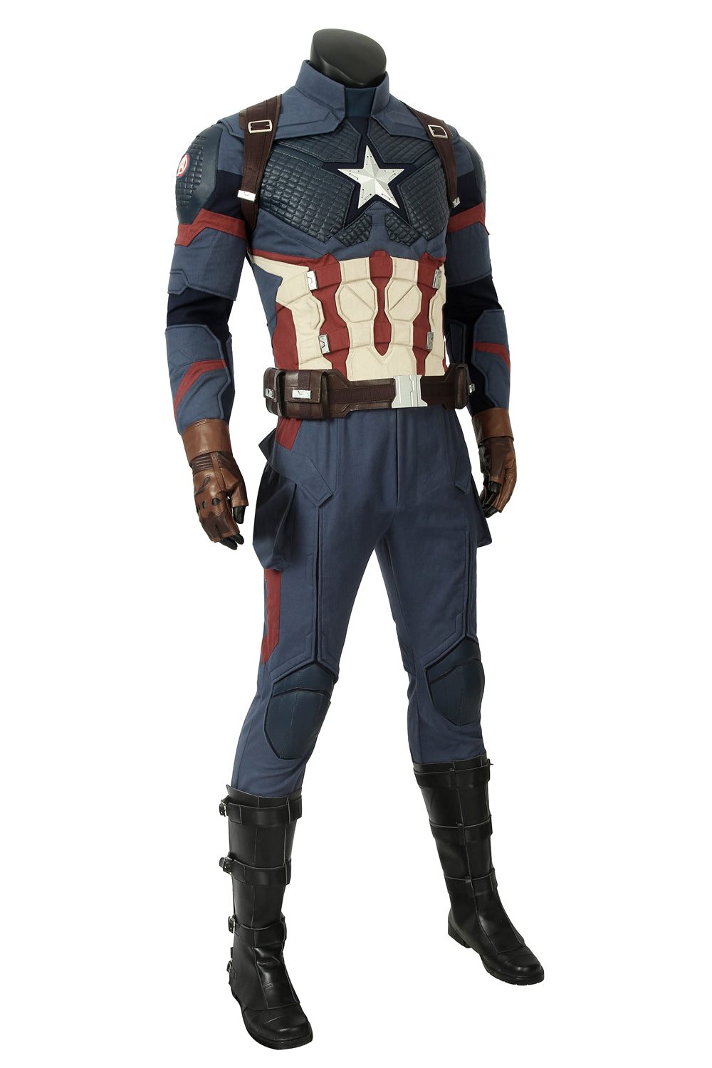 Avengers: Endgame Steve Rogers Captain America Costume Cosplay (Quilted Leather Vest Edition)
